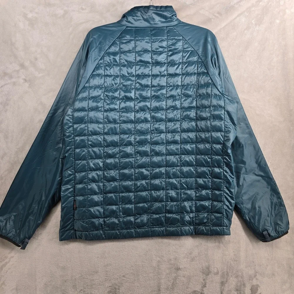 The North Face Thermoball Jacket Mens‎ Size Large Teal Blue Full zip Insulated